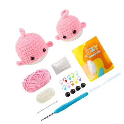 Komplet za kvačkanje kita Pink