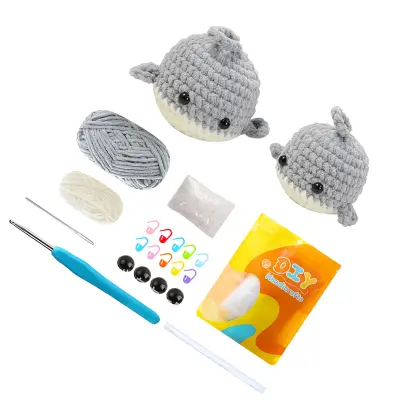 Komplet za kvačkanje kita Grey