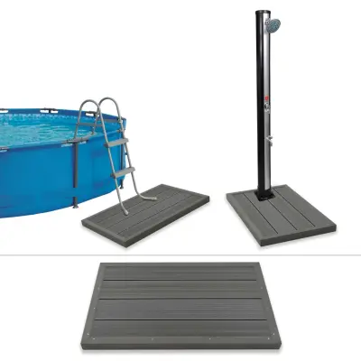 The Living Store Talni element za solarno prho ali lestev za bazen WPC - Talni Element