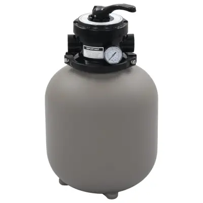 The Living Store Bazenski peščeni filter s 4-pozicijskim ventilom siv 350 mm - Bazenski Filter