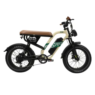 Onesport W66 Moto-Style E-kolo, 250 W BAFANG motor 65 NM, Support APP, bež