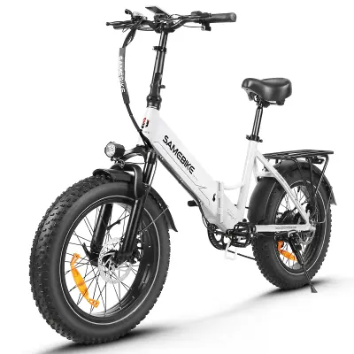 Zložljivo električno kolo SAMEBIKE LOTDM200-II, 48 V 13 Ah, Smart NFC, belo