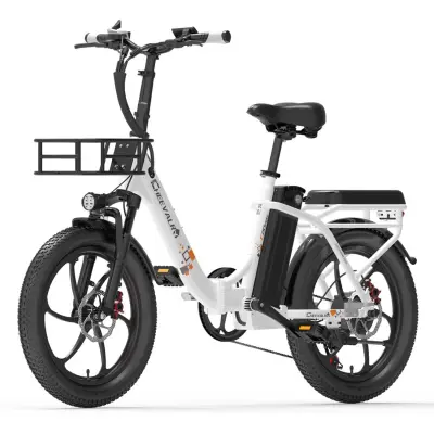 Zložljivo električno kolo Cheevalry C20 PRO, 250 W 48 V 20 Ah, Max 25 km/h, Bela