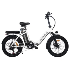 AVAKA BZ20 Plus zložljivo električno kolo 500 W motor 48 V 15 Ah baterija - bela