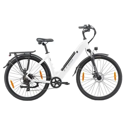 TTGO HZ-28ST Električno mestno kolo, 250W 36V 20Ah, Shimano 7S, Bela