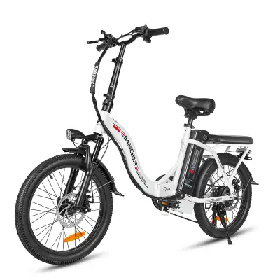 Zložljivo mestno električno kolo SAMEBIKE CY20, kolo z 20" naperami, 350 W 36 V 13 Ah, belo
