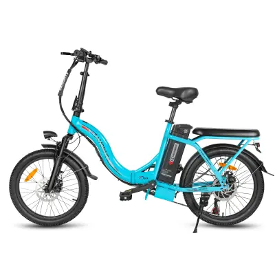 Zložljivo mestno električno kolo SAMEBIKE CY20, kolo z 20" naperami, 250 W 36 V 13 Ah, jezerno modra