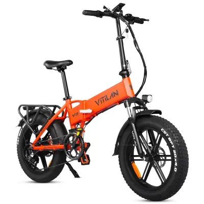 Vitilan V3 2.0 zložljivo električno kolo za vse terene - 750 W 48 V 13 Ah - hidravlične disk zavore - oranžna