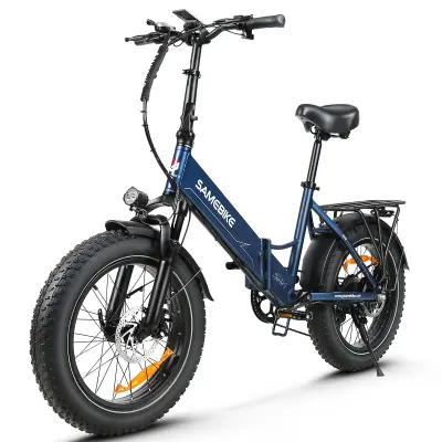 Zložljivo električno kolo SAMEBIKE LOTDM200-II, 48 V 13 Ah, Smart NFC, modra