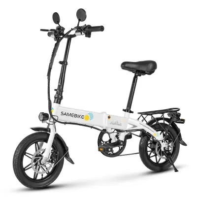 Prenosno električno kolo Samebike YINYU14, 250 W 36 V 7,8 Ah, 25 km/h, belo