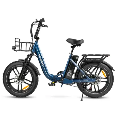 SAMEBIKE C05 Pro Step-through zložljivo e-kolo, 500 W 36 V 13 Ah, debela pnevmatika, temno modra