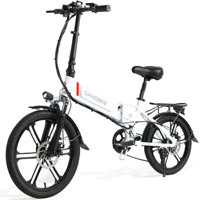Samebike 20LVXD30-II 350W 20" zložljivo električno treking kolo, 48V 10,4Ah, belo