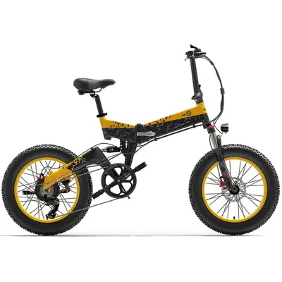 Bezior XF200 električno gorsko zložljivo kolo 48V 15Ah Shimano 7 prestav - rumeno