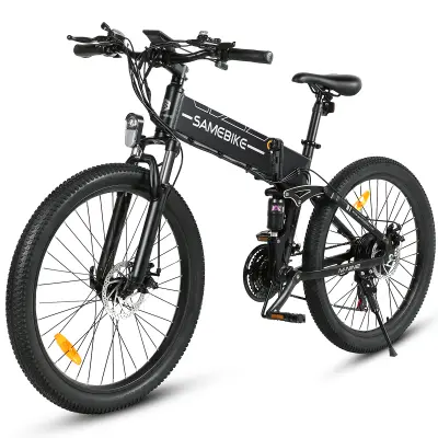 Zložljivo gorsko električno kolo SAMEBIKE LO26-II-FT, 900W 48V 14Ah, hidravlična zavora, črna