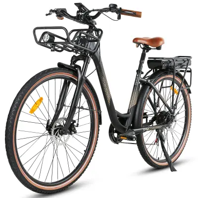 SAMEBIKE RS-A07 mestno električno kolo za prosti čas, 250 W 36 V 13 Ah, črno