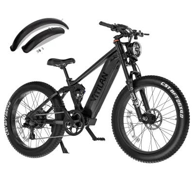 Električno kolo VITILAN T7 PRO - 52V 20Ah 1040Wh baterija - 8 hitrosti - črna