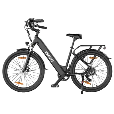 ESKUTE Polluno Plus 26" električno mestno kolo, 250 W navor 45 N.M, 20 Ah, črna