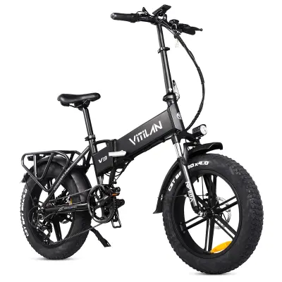 Vitilan V3 2.0 zložljivo električno kolo za vse terene - 750 W 48 V 13 Ah - hidravlične disk zavore - črna