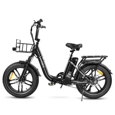 SAMEBIKE C05 Pro Step-through zložljivo e-kolo, 500 W 36 V 13 Ah, debela pnevmatika, črna
