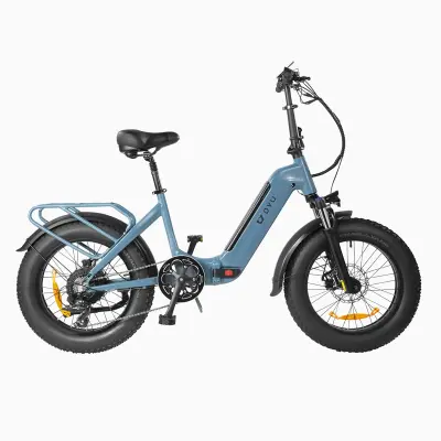 Zložljivo električno kolo DYU FF500, 500 W 48 V 14 Ah, 20" debela pnevmatika, modra