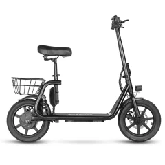 SAMEBIKE SM-C02 zložljiv električni skiro s sedežem, 500W 36V 13Ah, 14", črn