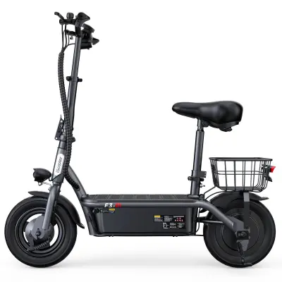 Električni skiro iScooter F3 s sedežem in košaro, 10", 48V 13Ah