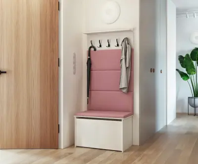 Omara za čevlje s sedežem in obešalnikom ANDY