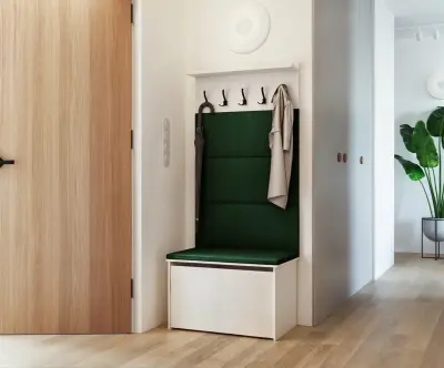 Omara za čevlje s sedežem in obešalnikom ANDY