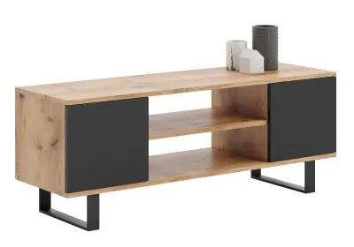 RTV omarica Focus 135 cm - loft hrast Craft/črna