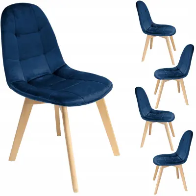 4 x Stol COLIN mornarsko moder