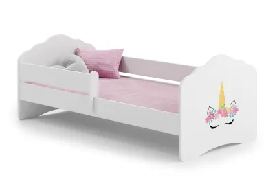 Enojna postelja Wave 160x80 z ograjo - Enorogov rog