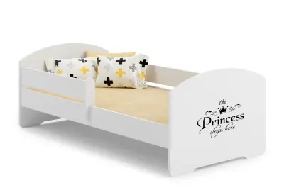 Enojna postelja Luk 140x70 z umetniškim delom - Princeska