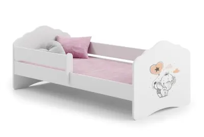 Enojna postelja Wave 160x80 z zaščitno ograjo - Slon