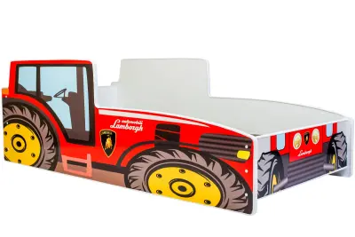 Otroška postelja traktor rdeča 140x70