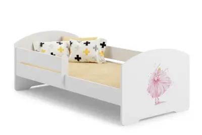Otroška postelja LUK 160x80 z ograjami - Princeska v kroni