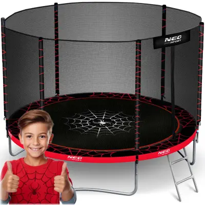6ft/183cm vrtni trampolin z zunanjo mrežo in lestvijo Neo-Sport
