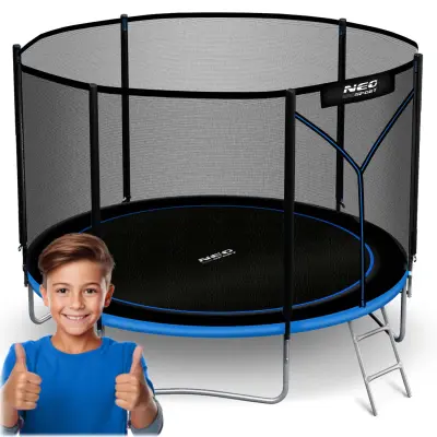 6ft/183cm vrtni trampolin z zunanjo mrežo in lestvijo Neo-Sport