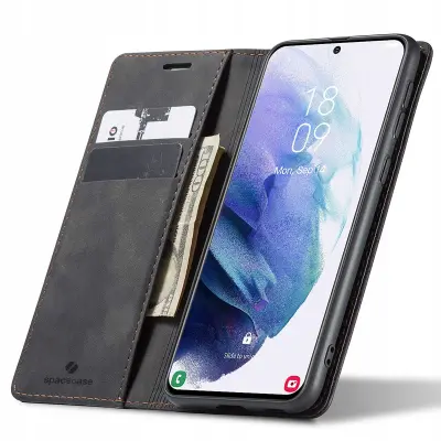SPACECASE OVITEK DENARNICA ZA SAMSUNG GALAXY S21+ ČRN