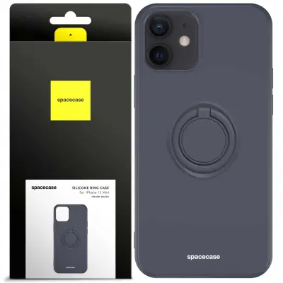 SPACECASE SILIKONSKI OVITEK OBROČ ZA IPHONE 12 MINI ČRNA ZAŠČITA
