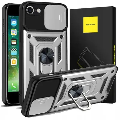 OVITEK SPACECASE OVITEK ZA IPHONE 7 8 SE CAMRING SREBRN