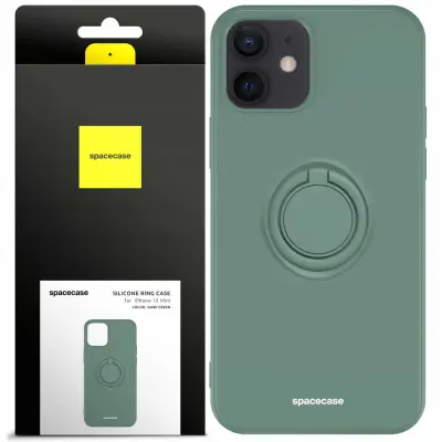 SPACECASE SILIKONSKI OVITEK RING ZA IPHONE 12 MINI TEMNO ZELEN