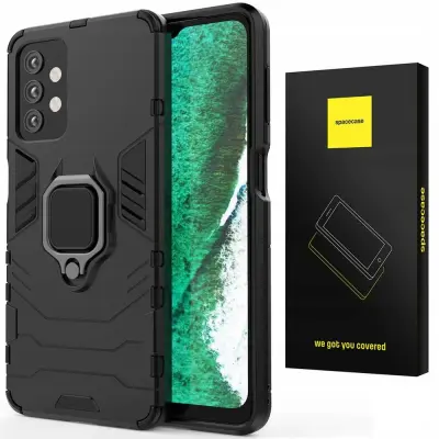 SPACECASE OVITEK OVITEK ZA SAMSUNG GALAXY A32 5G X-RING ČRN