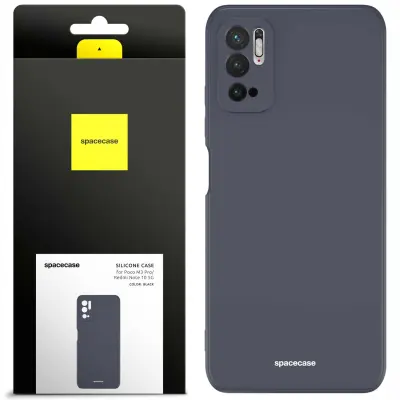SILIKONSKI OVITEK SPACECASE ZA POCO M3 PRO NOTE 10 5G ČRN