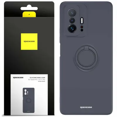 SPACECASE SILIKONSKI OVITEK OBROČ ZA TELEFON XIAOMI MI 11T 11T PRO ČRN