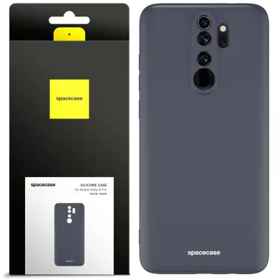 SILIKONSKI OVITEK SPACECASE ZA XIAOMI REDMI NOTE 8 PRO ČRN