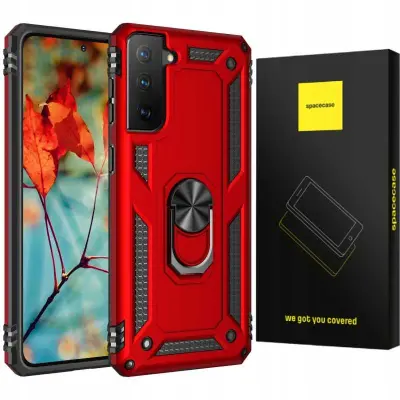 SPACECASE OVITEK RING NX OVITEK ZA SAMSUNG GALAXY S21 FE RDEČ