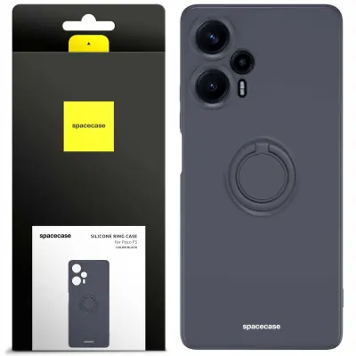 SPACECASE SILIKONSKI OVITEK OBROČ ZA POCO F5 BLACK OVITEK