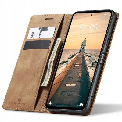 SPACECASE OVITEK DENARNICA ZA XIAOMI REDMI NOTE 12 4G OVITEK RJAVA