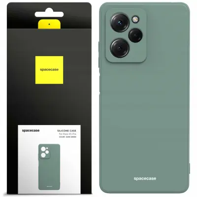 SPACECASE SILIKONSKI OVITEK POCO X5 PRO 5G TEMNO ZELEN OVITEK