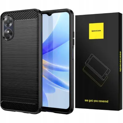 SPACECASE OVITEK CARBON COVER ZA OPPO A17 ČRN